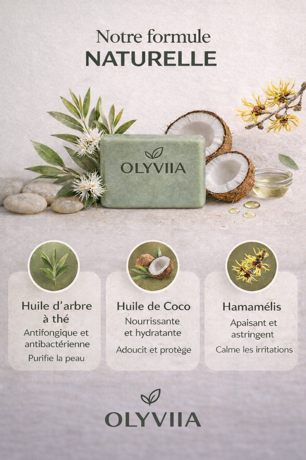Savon Anti-Mycose Naturel OLYVIIA