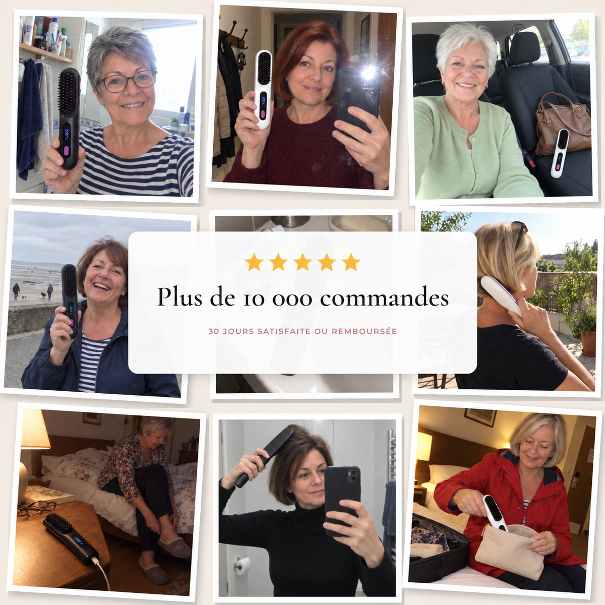 Olyviia — La brosse chauffante pensée pour les cheveux courts