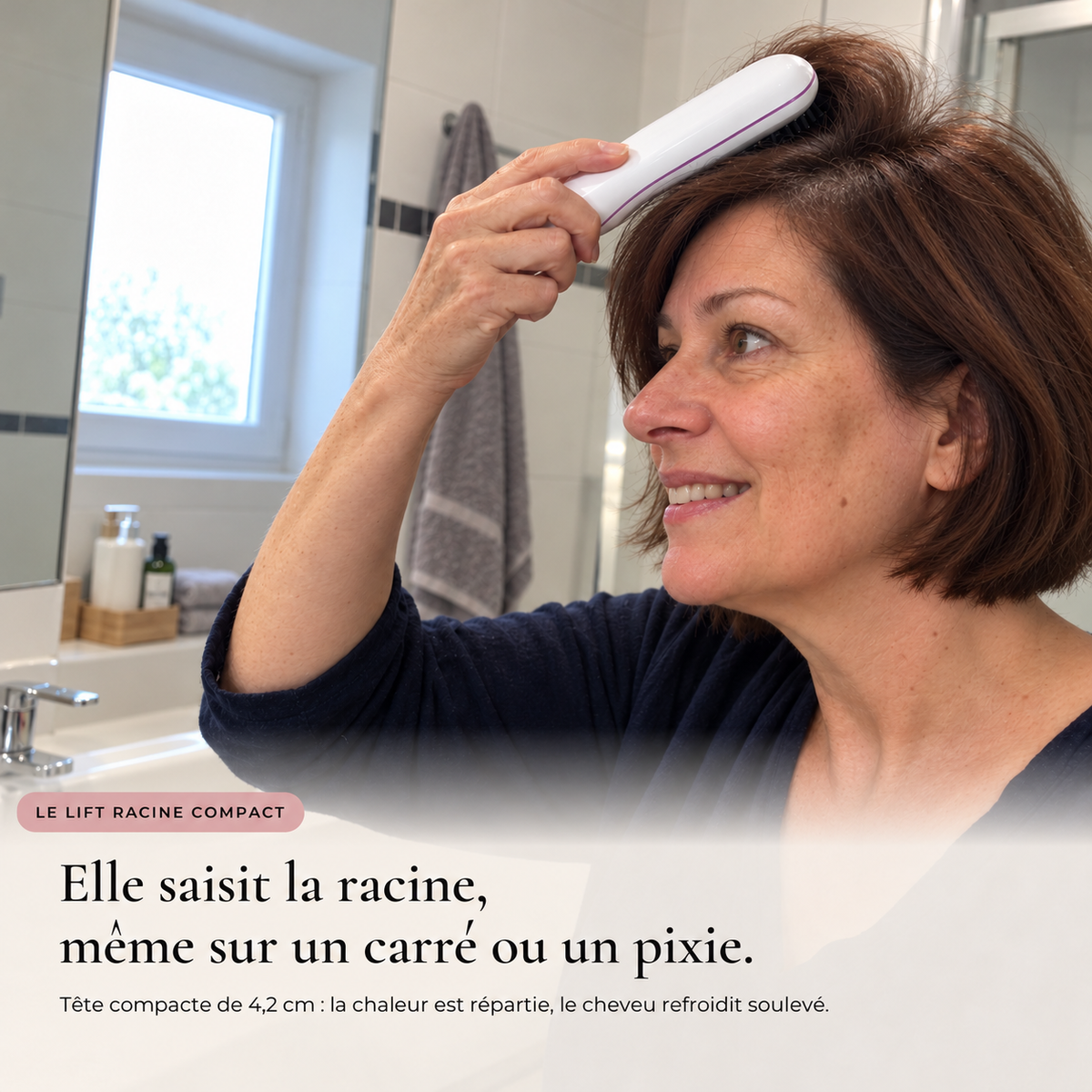 Olyviia — La brosse chauffante pensée pour les cheveux courts