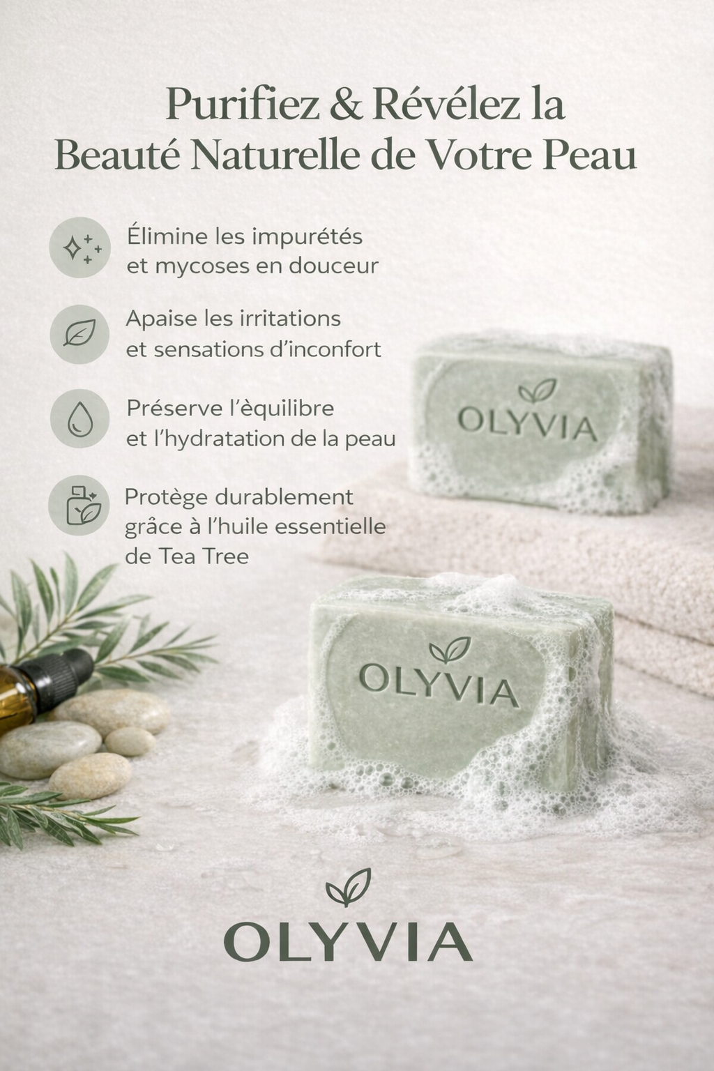 Savon Anti-Mycose Naturel OLYVIA