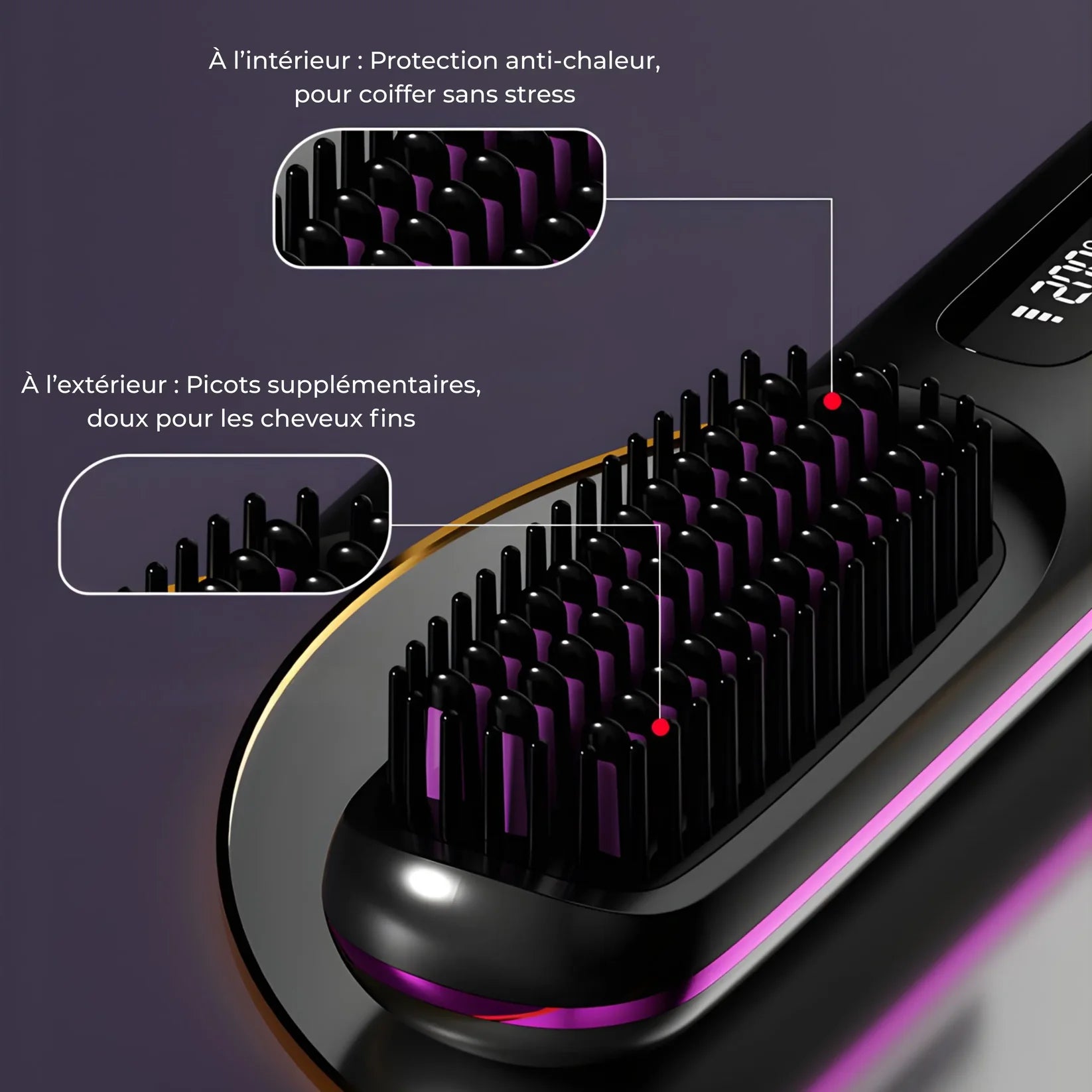 La PREMIÈRE brosse coiffante intelligente pour cheveux courts