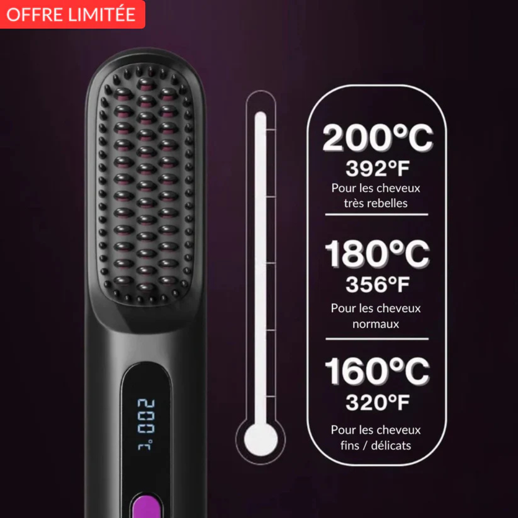 La PREMIÈRE brosse coiffante intelligente pour cheveux courts