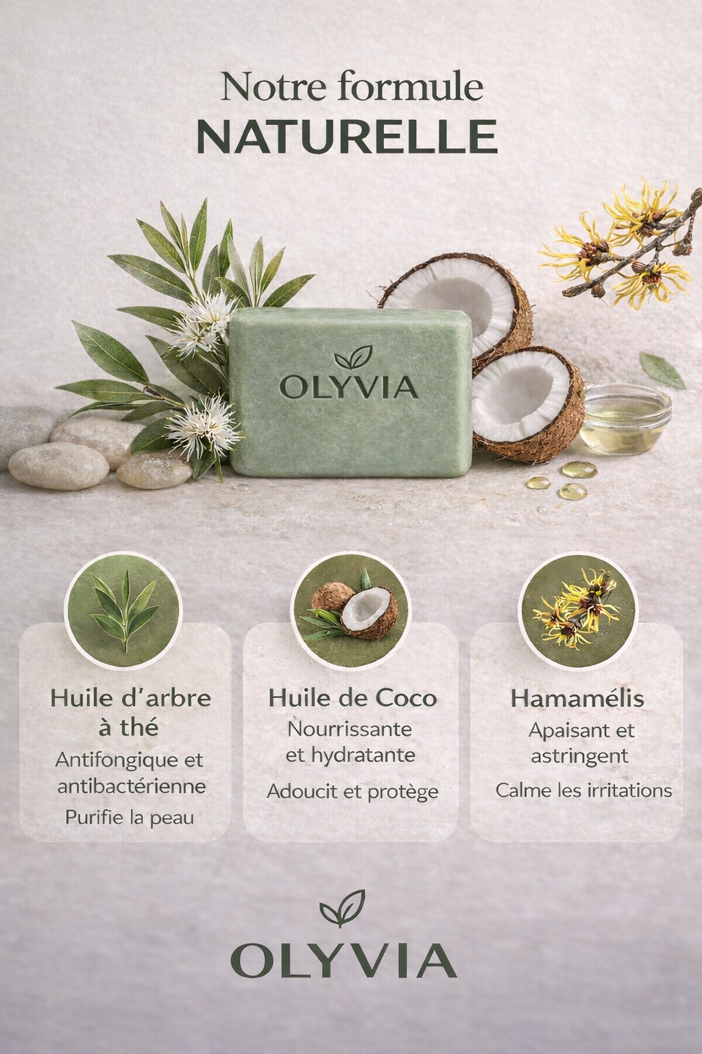 Savon Anti-Mycose Naturel OLYVIA
