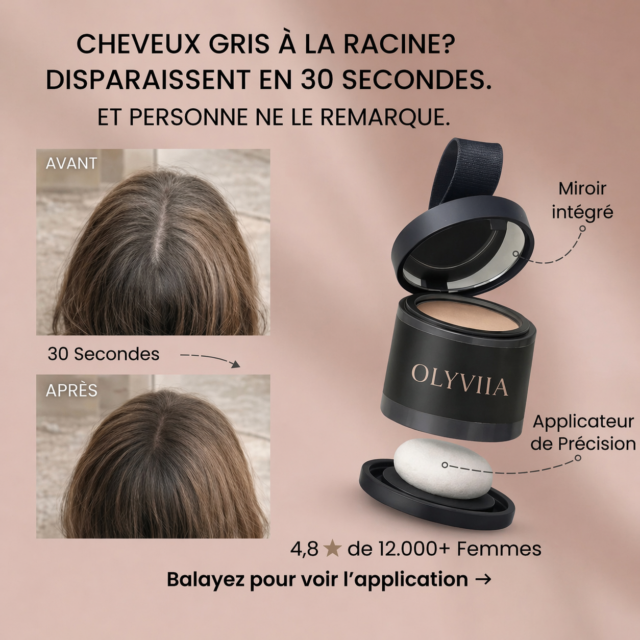 Poudre couverture des racines