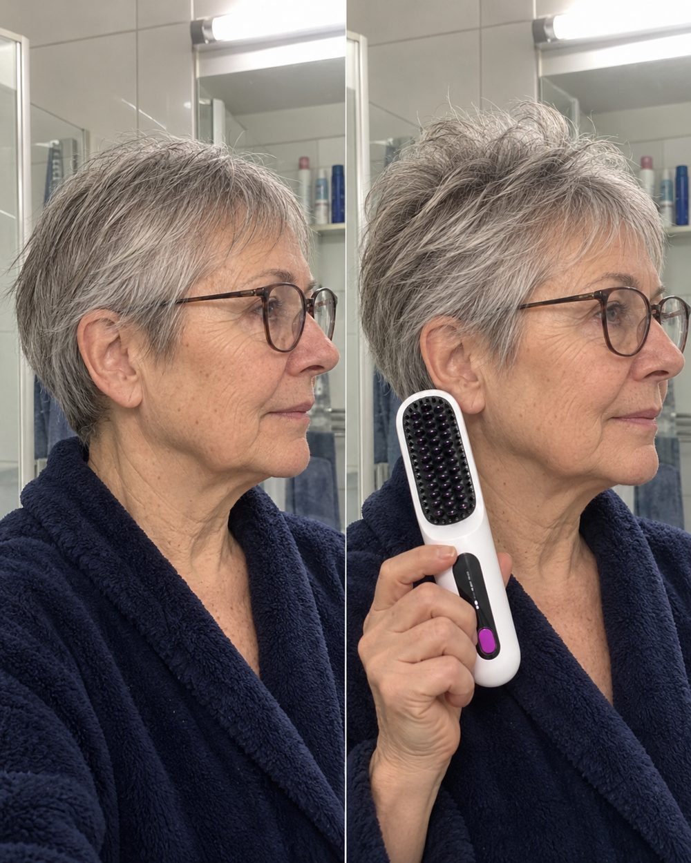 Avant / après brosse lissante Olyviia 05